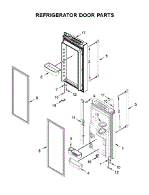 Refrigerator Door Parts parts for Ikea Bottom-Mount Refrigerator IX7DDEXGZ002 from AppliancePartsPros.com