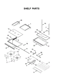 Shelf Parts parts for Ikea Bottom-Mount Refrigerator IX7DDEXGZ002 from AppliancePartsPros.com