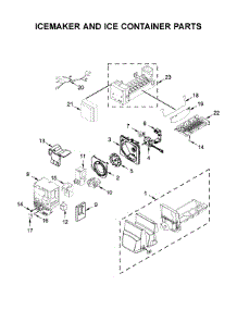 Icemaker And Ice Container Parts parts for Ikea Bottom-Mount Refrigerator IX7DDEXGZ002 from AppliancePartsPros.com