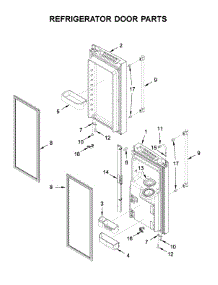 Refrigerator Door Parts parts for Ikea Bottom-Mount Refrigerator IX7DDEXGZ003 from AppliancePartsPros.com