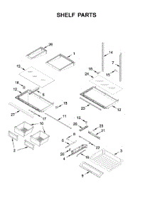 Shelf Parts parts for Ikea Bottom-Mount Refrigerator IX7DDEXGZ003 from AppliancePartsPros.com