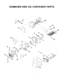 Icemaker And Ice Container Parts parts for Ikea Bottom-Mount Refrigerator IX7DDEXGZ003 from AppliancePartsPros.com