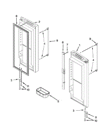 Refrigerator Door Parts parts for Ikea Bottom-Mount Refrigerator IX7HHEXDSM00 from AppliancePartsPros.com