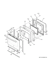 Door parts for Ge Electric Range JB258DM4WW from AppliancePartsPros.com