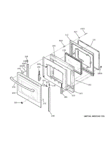 Door parts for Ge Electric Range JB258GM2SA from AppliancePartsPros.com