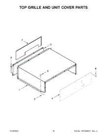 Top Grille And Unit Cover Parts parts for Jenn-Air Bottom-Mount Refrigerator JB36NXFXLE05 from AppliancePartsPros.com