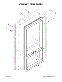 Cabinet Trim Parts parts for Jenn-Air Bottom-Mount Refrigerator JB36NXFXRE05 from AppliancePartsPros.com
