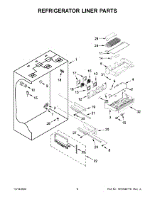 Refrigerator Liner Parts parts for Jenn-Air Bottom-Mount Refrigerator JB36NXFXRE05 from AppliancePartsPros.com
