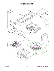Shelf Parts parts for Jenn-Air Bottom-Mount Refrigerator JB36NXFXRE05 from AppliancePartsPros.com