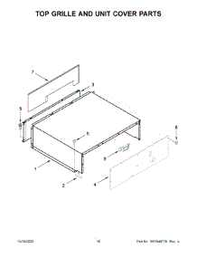 Top Grille And Unit Cover Parts parts for Jenn-Air Bottom-Mount Refrigerator JB36NXFXRE05 from AppliancePartsPros.com