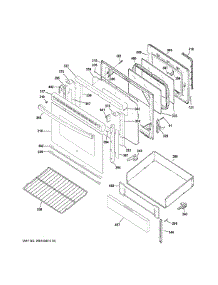 Door & Drawer Parts parts for Ge Electric Range JB480DT1WW from AppliancePartsPros.com