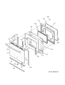 Door parts for Ge Electric Range JB625DK9BB from AppliancePartsPros.com