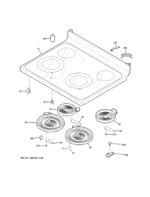 Cooktop parts for Ge Electric Range JB645EK8ES from AppliancePartsPros.com