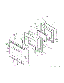 Door parts for Ge Electric Range JB655DK7BB from AppliancePartsPros.com