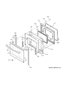 Door parts for Ge Electric Range JB655SK7SS from AppliancePartsPros.com