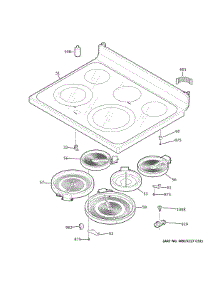 Cooktop parts for Ge Electric Range JB655SKBSS from AppliancePartsPros.com