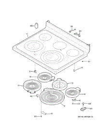 Cooktop parts for Ge Electric Range JB755FJ9DS from AppliancePartsPros.com