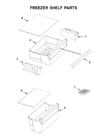 Freezer Shelf Parts parts for Jenn-Air Bottom-Mount Refrigerator JBBFX24NHX00 from AppliancePartsPros.com