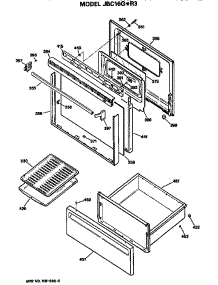 Door / Utility Drawer parts for Ge Electric Range JBC16G*R3 from AppliancePartsPros.com
