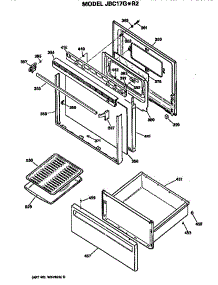 Door parts for Ge Electric Range JBC17G*R2 from AppliancePartsPros.com
