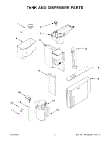 Tank And Dispenser Parts parts for Jenn-Air Coffee Maker JBC7624BS0 from AppliancePartsPros.com
