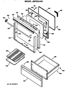 Door parts for Ge Electric Range JBP22G*R1 from AppliancePartsPros.com