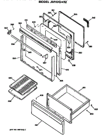 Door parts for Ge Electric Range JBP22G*R2 from AppliancePartsPros.com