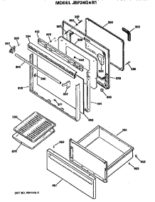 Door parts for Ge Electric Range JBP24G*R1 from AppliancePartsPros.com