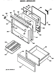 Door parts for Ge Electric Range JBP25G*R1 from AppliancePartsPros.com