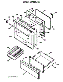 Door parts for Ge Electric Range JBP25G*R2 from AppliancePartsPros.com
