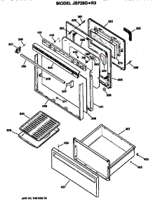 Door / Utility Drawer parts for Ge Electric Range JBP26G*R3 from AppliancePartsPros.com