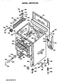 Main Body parts for Ge Electric Range JBP27G*R2 from AppliancePartsPros.com
