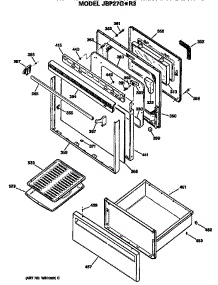 Door / Utility Drawer parts for Ge Electric Range JBP27G*R3 from AppliancePartsPros.com