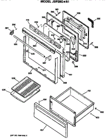 Door parts for Ge Electric Range JBP28G*R1 from AppliancePartsPros.com