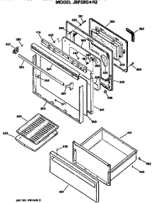 Door parts for Ge Electric Range JBP28G*R2 from AppliancePartsPros.com