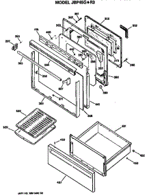 Door parts for Ge Electric Range JBP45G*R3 from AppliancePartsPros.com
