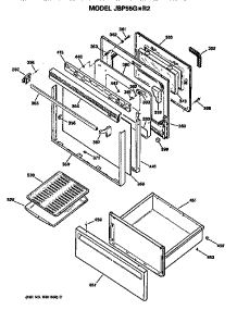 Door parts for Ge Electric Range JBP55G*R2 from AppliancePartsPros.com