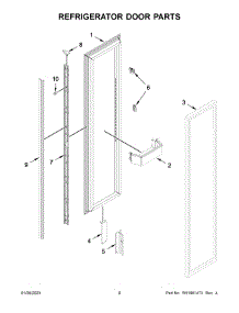 Refrigerator Door Parts parts for Jenn-Air Refrigerator JBRFL30IGX10 from AppliancePartsPros.com