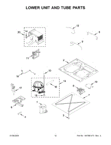 Lower Unit And Tube Parts parts for Jenn-Air Refrigerator JBRFL30IGX10 from AppliancePartsPros.com