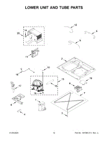 Lower Unit And Tube Parts parts for Jenn-Air Refrigerator JBRFL36IGX10 from AppliancePartsPros.com