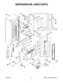 Refrigerator Liner Parts parts for Jenn-Air Refrigerator JBRFR30IGX10 from AppliancePartsPros.com