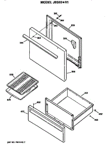 Door parts for Ge Electric Range JBS03*R1 from AppliancePartsPros.com