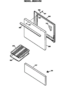 Door parts for Ge Electric Range JBS03*R2 from AppliancePartsPros.com