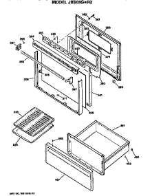 Door parts for Ge Electric Range JBS03G*R2 from AppliancePartsPros.com