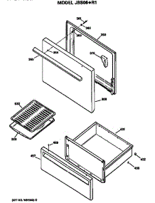 Door parts for Ge Electric Range JBS06*R1 from AppliancePartsPros.com