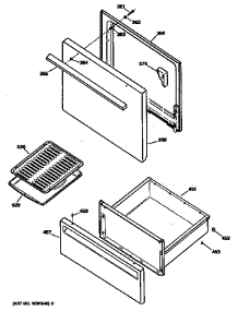 Door parts for Ge Electric Range JBS06*R2 from AppliancePartsPros.com