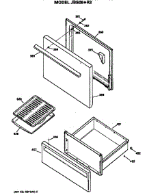 Door / Utility Drawer parts for Ge Electric Range JBS06*R3 from AppliancePartsPros.com