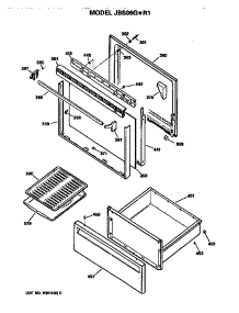 Door parts for Ge Electric Range JBS06G*R1 from AppliancePartsPros.com