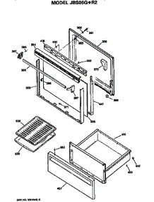 Door parts for Ge Electric Range JBS06G*R2 from AppliancePartsPros.com