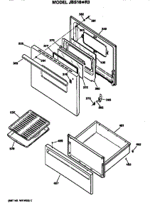 Door / Utility Drawer parts for Ge Electric Range JBS16*R3 from AppliancePartsPros.com